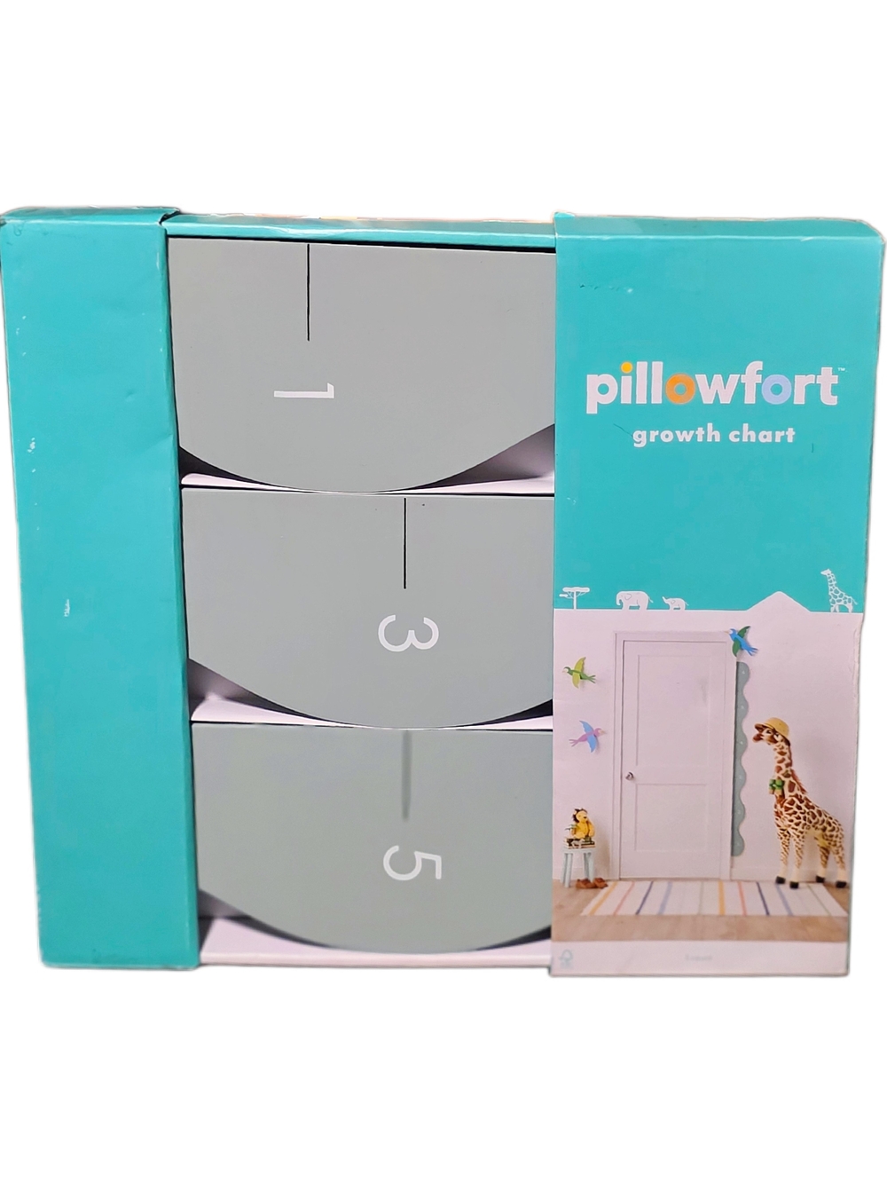 pillowfort - Sage Green Wooden Stackable Growth Chart